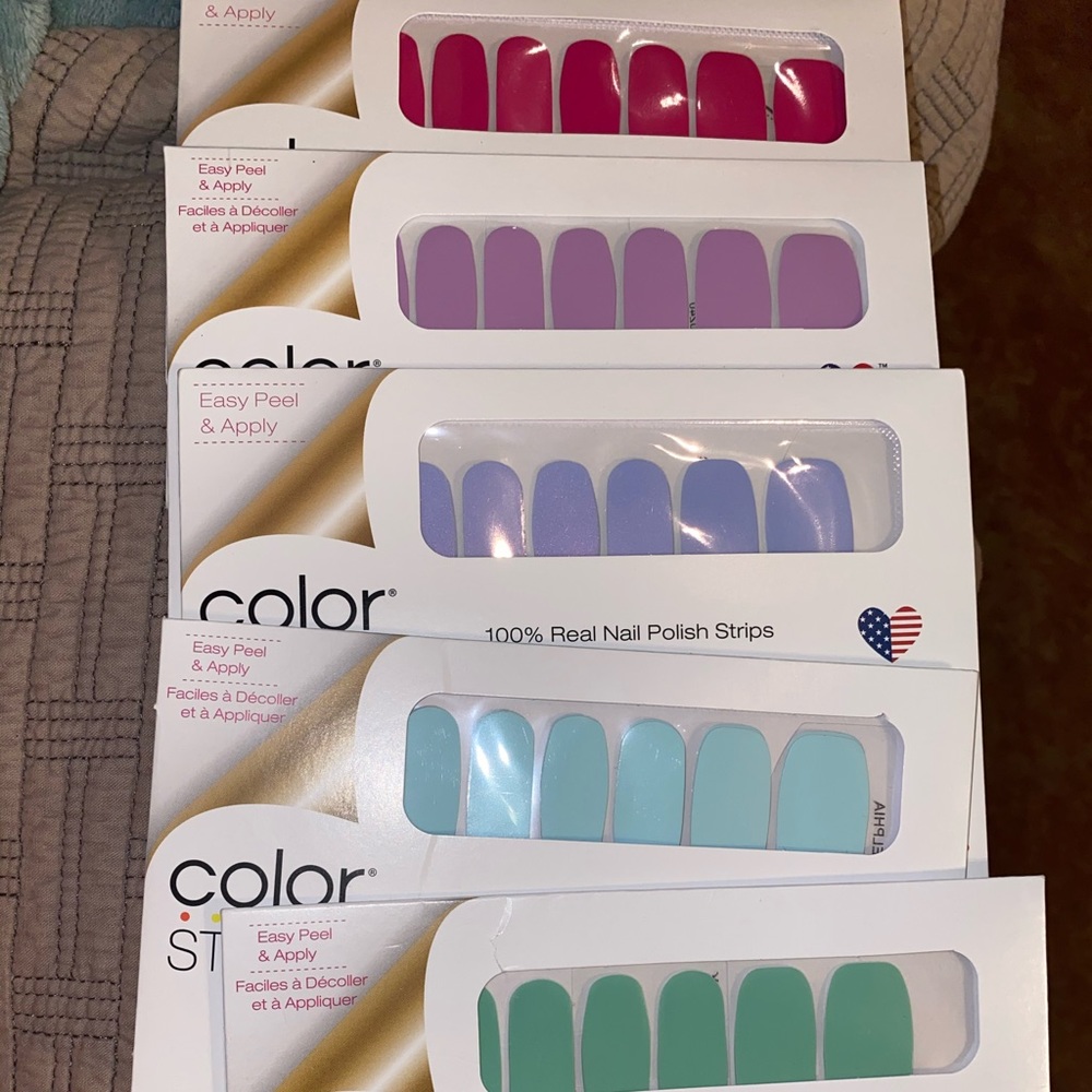 Lot of 6 Color Street Nail polish strips
